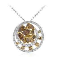 18K SI Orange Diamond Gold Necklace (CIRARI)