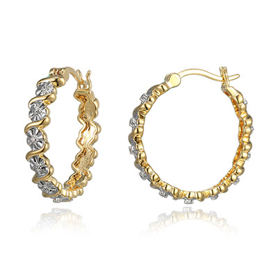 I3 (I) Diamond Brass Earrings (Juwelo Style)