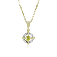 9K I4 Yellow Diamond Gold Necklace