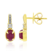 9K Greenland Ruby Gold Earrings