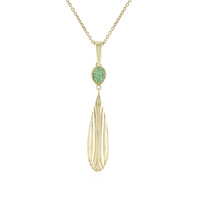 9K Zambian Emerald Gold Necklace (Ornaments by de Melo)