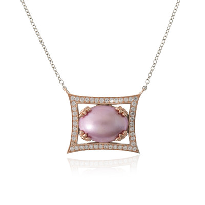 Mabe Pearl Silver Necklace (Dallas Prince Designs)