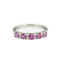 Mozambique Ruby Silver Ring
