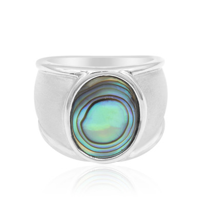 Abalone Shell Silver Ring