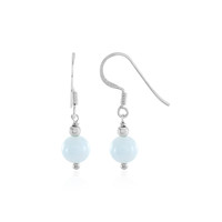 Aquamarine Silver Earrings