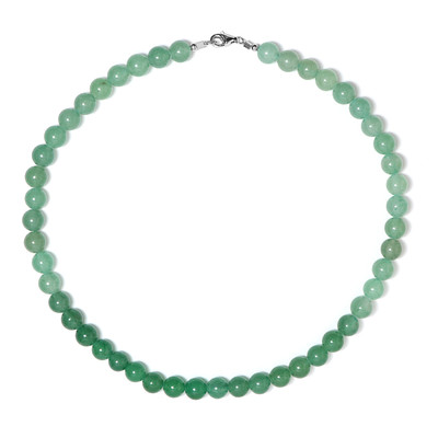 Green Aventurine Silver Necklace