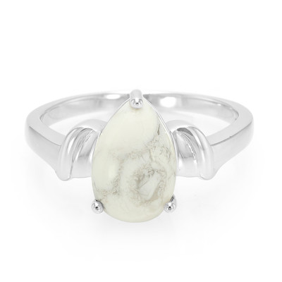 Howlite Silver Ring