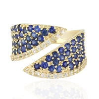 9K Blue Sapphire Gold Ring (Adela Gold)