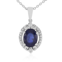 Madagascar Blue Sapphire Silver Necklace