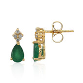 14K AAA Zambian Emerald Gold Earrings