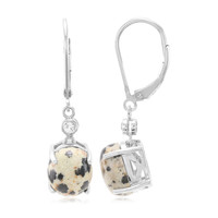 Dalmatian Jasper Silver Earrings