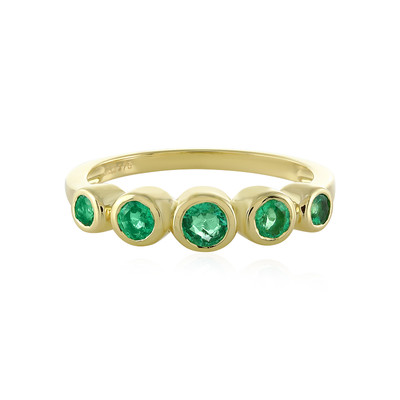 9K Colombian Emerald Gold Ring