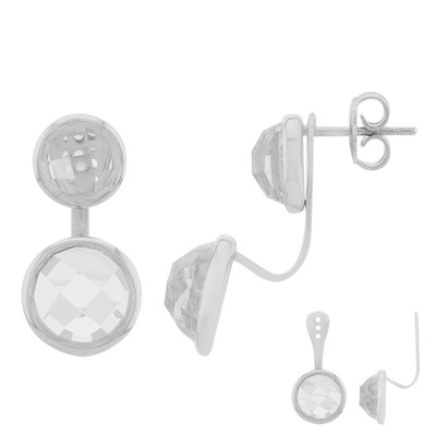 White Quartz Silver Earrings (TPC)