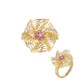 9K Pink Sapphire Gold Ring (Ornaments by de Melo)