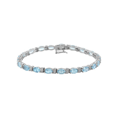 Sky Blue Topaz Silver Bracelet
