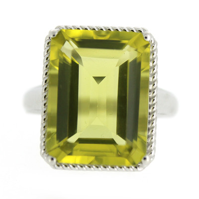 Ouro Verde Quartz Silver Ring