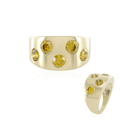 9K I2 Yellow Diamond Gold Ring (de Melo)
