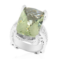 Green Amethyst Silver Ring (Dallas Prince Designs)
