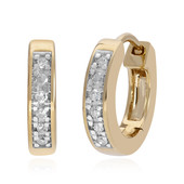 14K PK (I) Diamond Gold Earrings