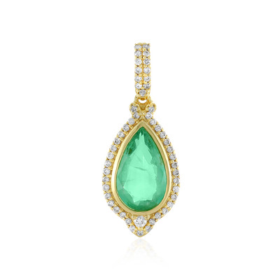 18K Ethiopian Emerald Gold Pendant (AMAYANI)