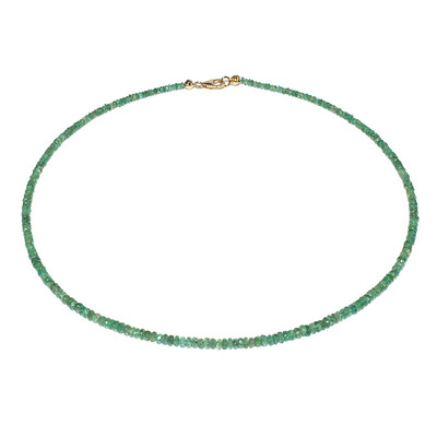 14K Zambian Emerald Gold Necklace