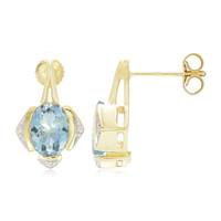 9K Santa Maria Aquamarine Gold Earrings