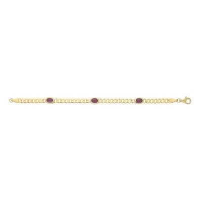 Burmese Ruby Silver Bracelet