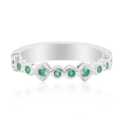 Zambian Emerald Silver Ring