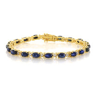 Blue Star Sapphire Silver Bracelet