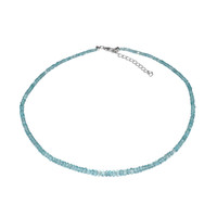 Blue Zircon Silver Necklace