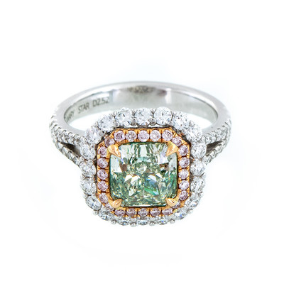 18K Green Diamond Gold Ring (CIRARI)