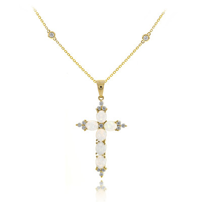 14K Australian Opal Gold Necklace (CIRARI)