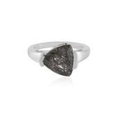 Black Rutile Quartz Silver Ring
