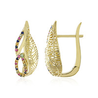 9K Green Sapphire Gold Earrings (Ornaments by de Melo)