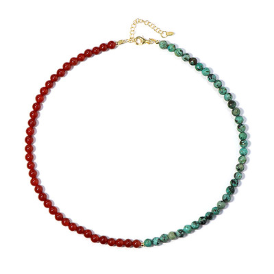African turquoise Silver Necklace