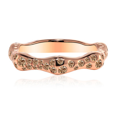 14K SI1 Argyle Rose De France Diamond Gold Ring (Annette)