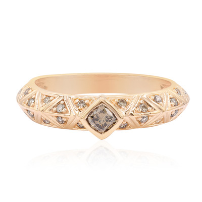 9K SI Rose de France Diamond Gold Ring (Annette)