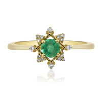 14K Zambian Emerald Gold Ring (CIRARI)