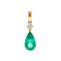 18K Colombian Emerald Gold Pendant (CIRARI)