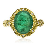 14K Zambian Emerald Gold Ring (AMAYANI)