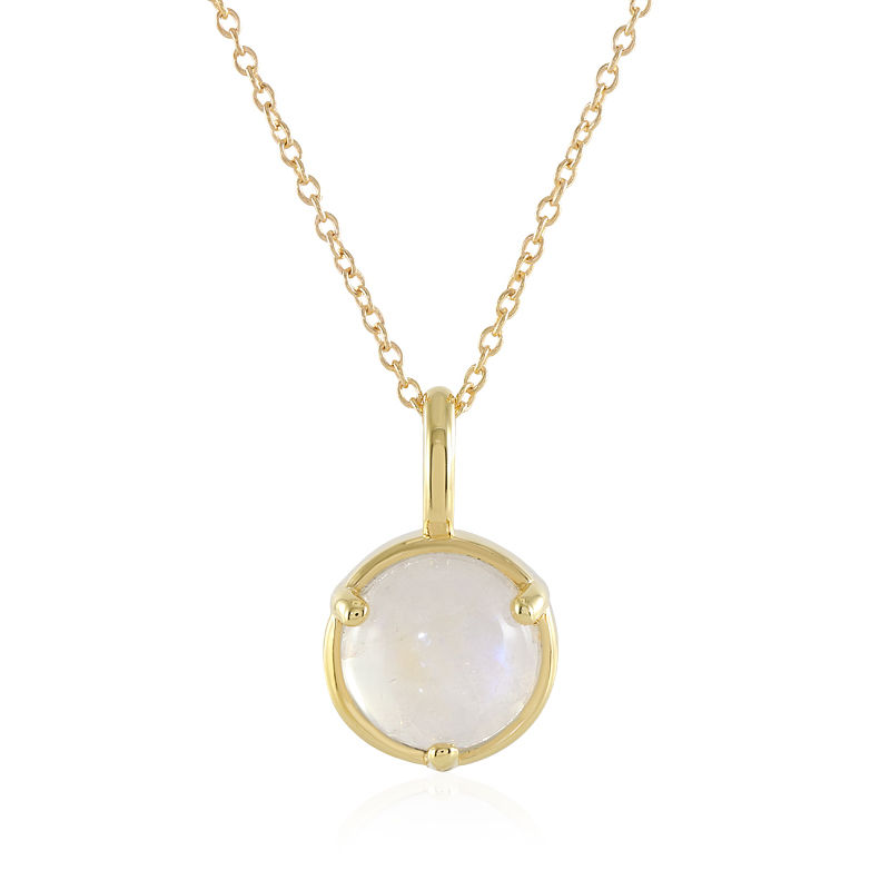 Sterling Silver Moonstone Crystal Pendant with Optional 925 18 Chain - The  Holistic Hamper