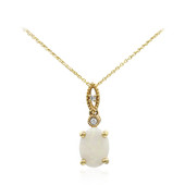 10K White Opal Gold Necklace