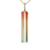 9K Bi Colour Tourmaline Gold Necklace