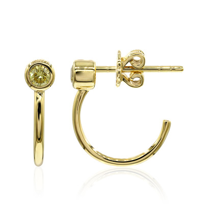 9K VS1 Yellow Diamond Gold Earrings (Annette)