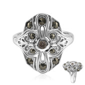 SI1 Argyle Rose De France Diamond Silver Ring (Annette classic)