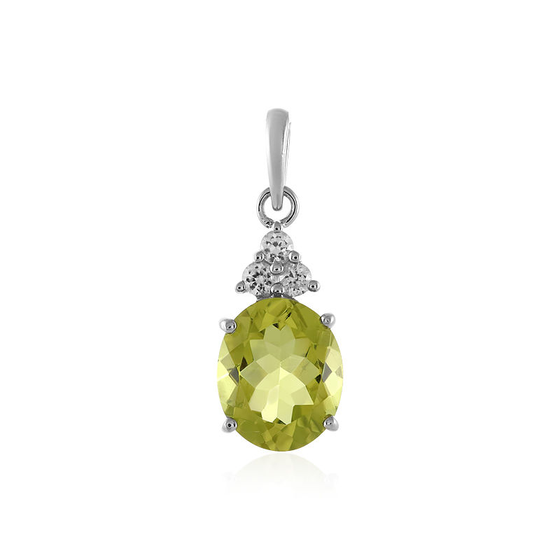 Yellow Sapphire Solitaire Pendant in 14k Solid Gold | Chordia Jewels