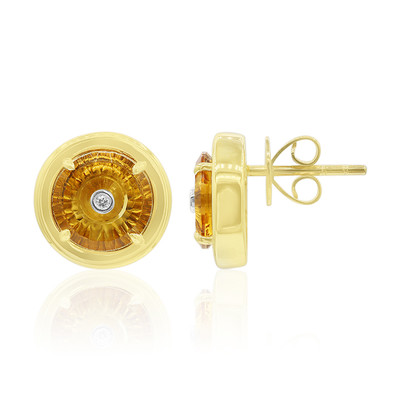 9K Citrine Gold Earrings (Glenn Lehrer)