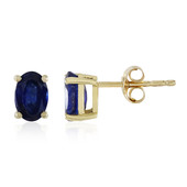 9K Madagascar Blue Sapphire Gold Earrings
