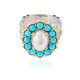 Mabe Pearl Silver Ring (Dallas Prince Designs)