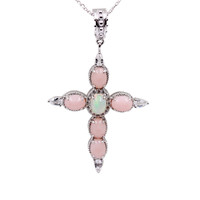 Pink Opal Silver Necklace (Dallas Prince Designs)